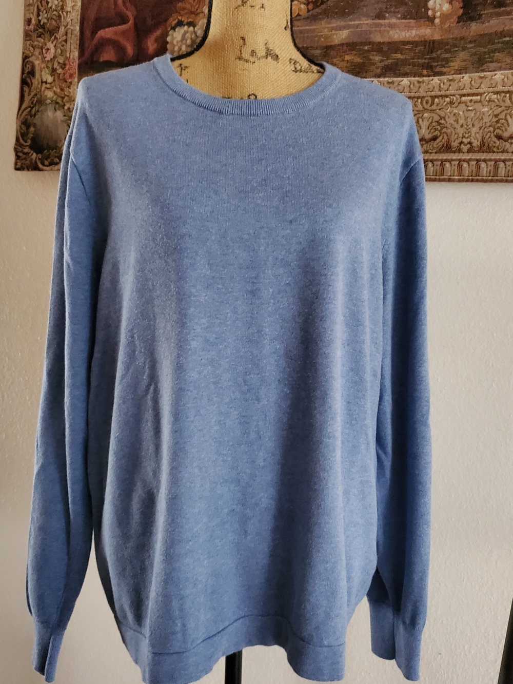 J.Crew Light Blue Cotton Crewneck Sweater Size XL